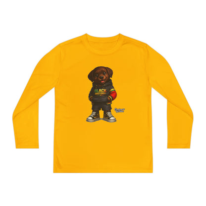 Kids Long Sleeve Tee — Rasta Teddy 'Black Excellence' Graphic