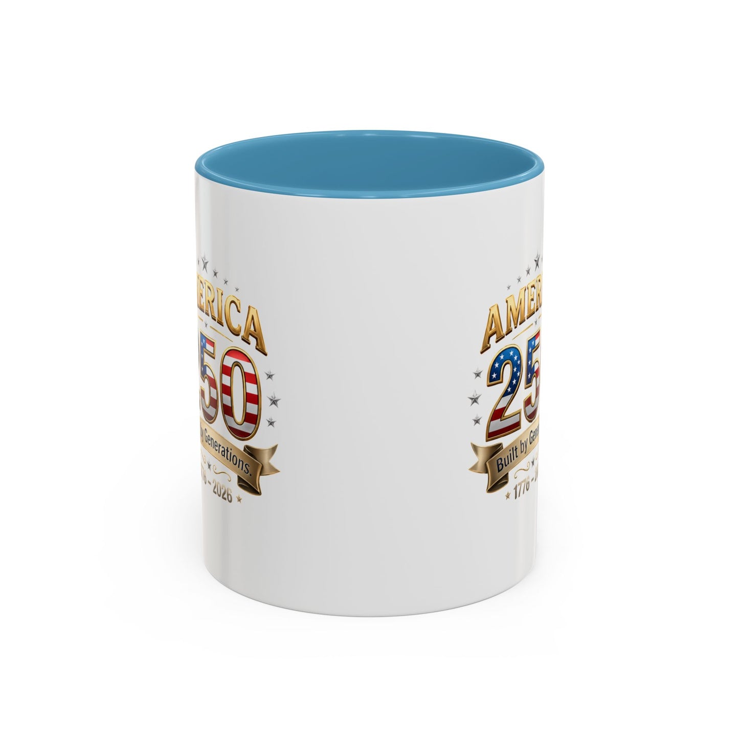 America 250 Coffee Mug — Patriotic 1776–2026 Anniversary Accent Mug
