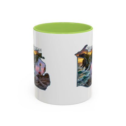 Michigan Lighthouse Coffee Mug — Scenic Great Lakes Accent Mug (11/15oz)