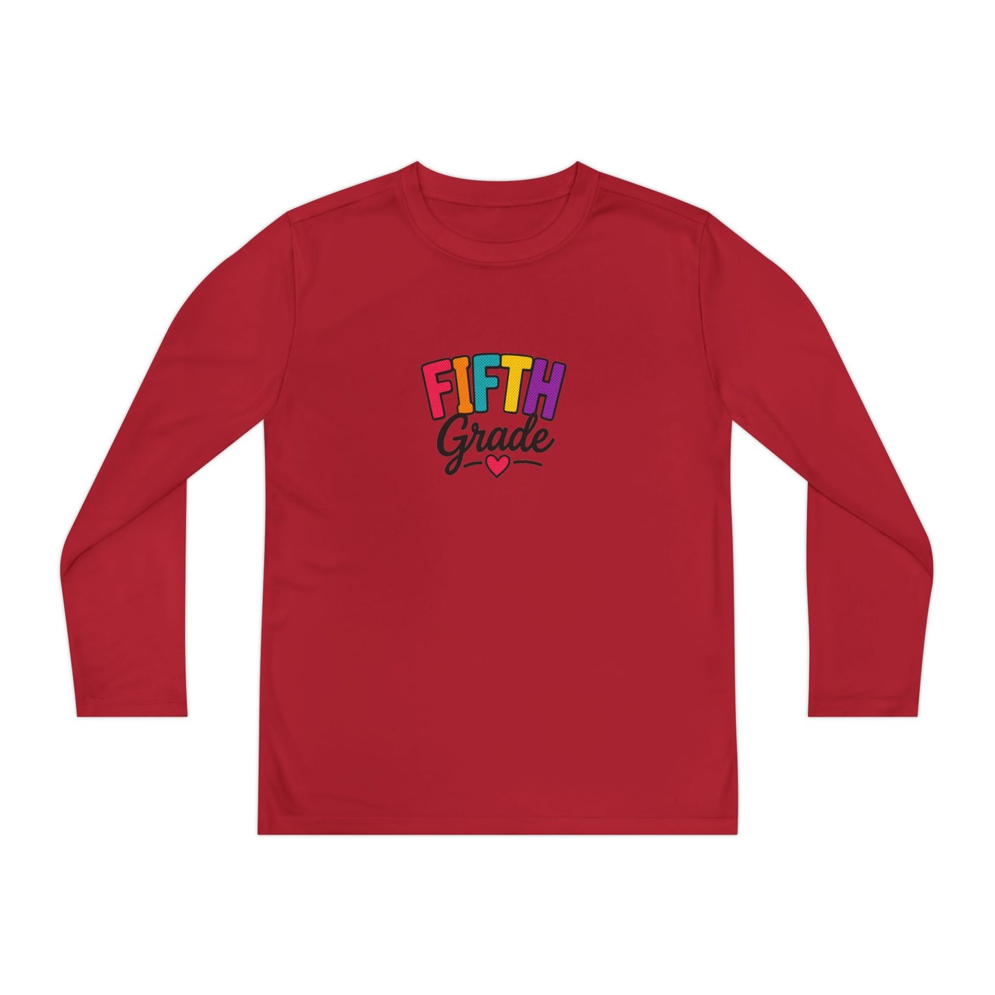Fifth Grade Youth Long Sleeve Tee — Colorful Back-to-School Shirt