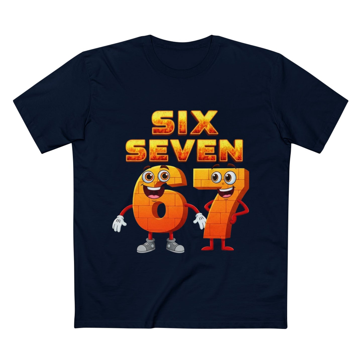 Six Seven 67 Cartoon Tee – Funny Number Graphic T-Shirt