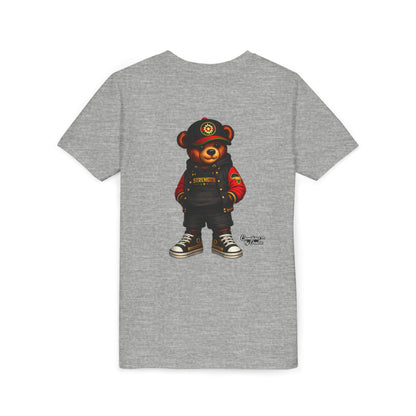 Kids Teddy Bear Streetwear Tee — 'Strength' Graphic Youth T-Shirt