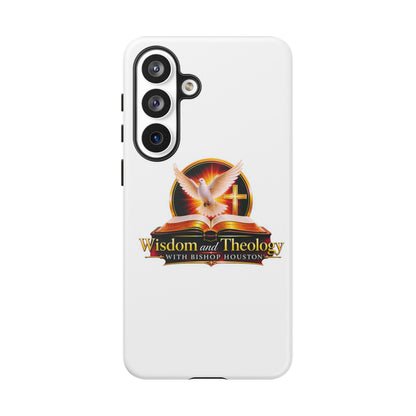 Wisdom and Theology Phone Case — Christian Dove & Cross Protective Tough Case