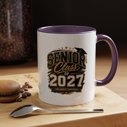 Senior Class of 2027 Accent Coffee Mug — Graduation Gift