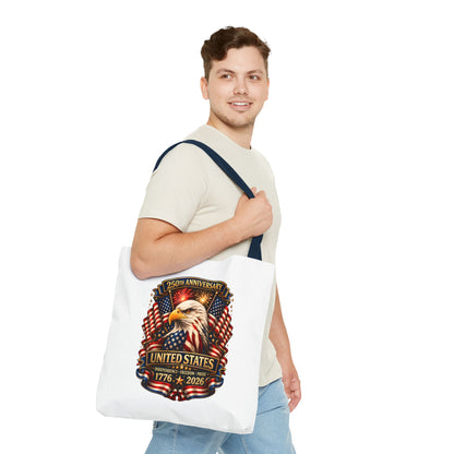 250th Anniversary United States Eagle Tote Bag — 1776–2026 Patriotic Cotton Tote
