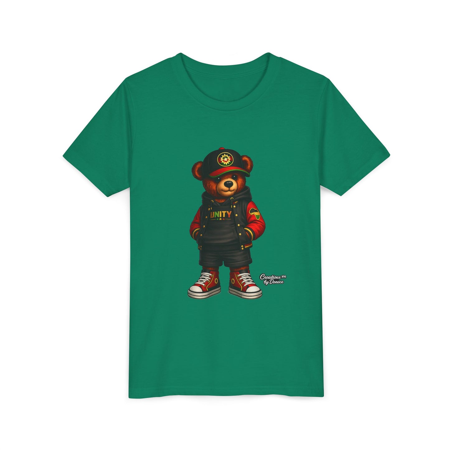 Youth Tee — 'Unity' Streetwear Teddy Bear Graphic Shirt