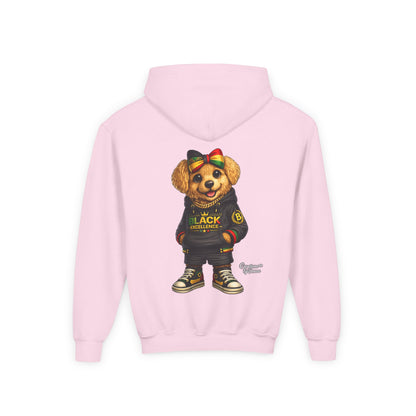 Youth Hoodie — Black Excellence Bear Graphic Sweatshirt (Kids)