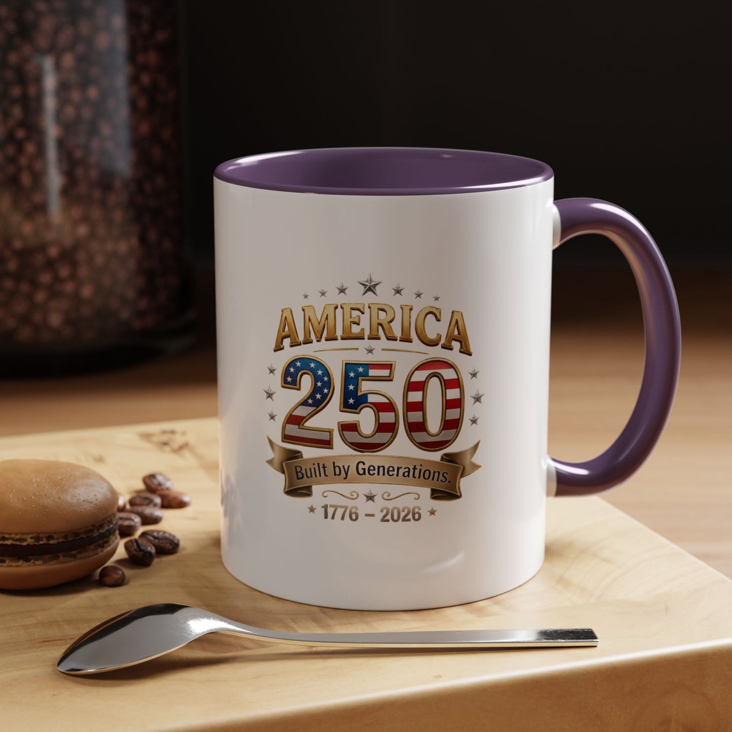 America 250 Coffee Mug — Patriotic 1776–2026 Anniversary Accent Mug