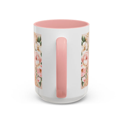 Mother's Heart Floral Accent Coffee Mug – “A Mother's Heart…Where Love Speaks the Loudest” (11/15oz)