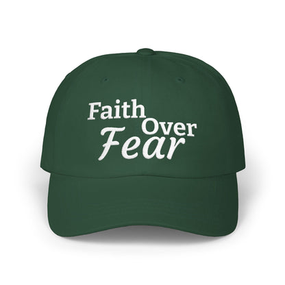 Faith Over Fear Dad Cap — Embroidered Inspirational Baseball Hat