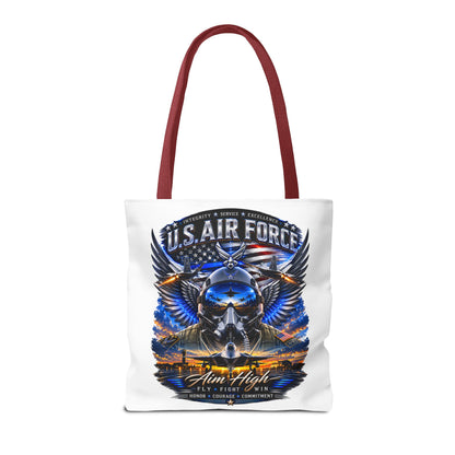 U.S. Air Force Aviator Tote Bag – 'Aim High' Military Pilot Design