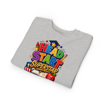 Head Start Superstar Toddler Sweatshirt — Colorful Preschool Graduation Gift