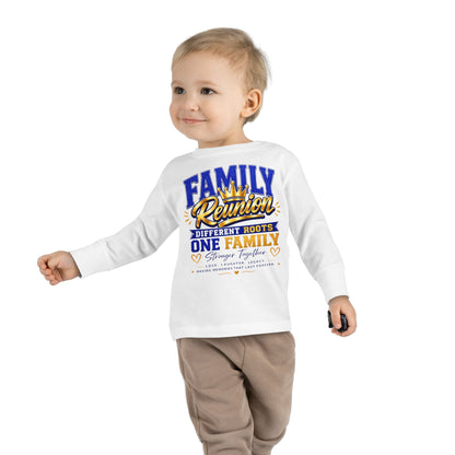 Family Reunion Toddler Long Sleeve Tee — "Different Roots One Family" Kids Shirt