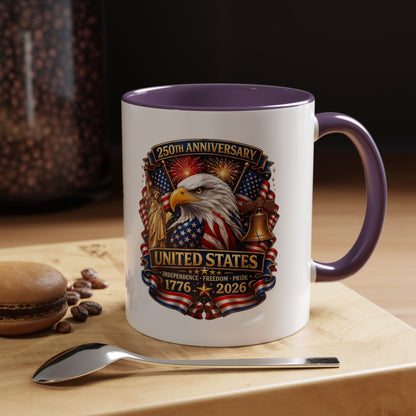 250th Anniversary United States Eagle Coffee Mug – Patriotic 1776–2026 Accent Mug
