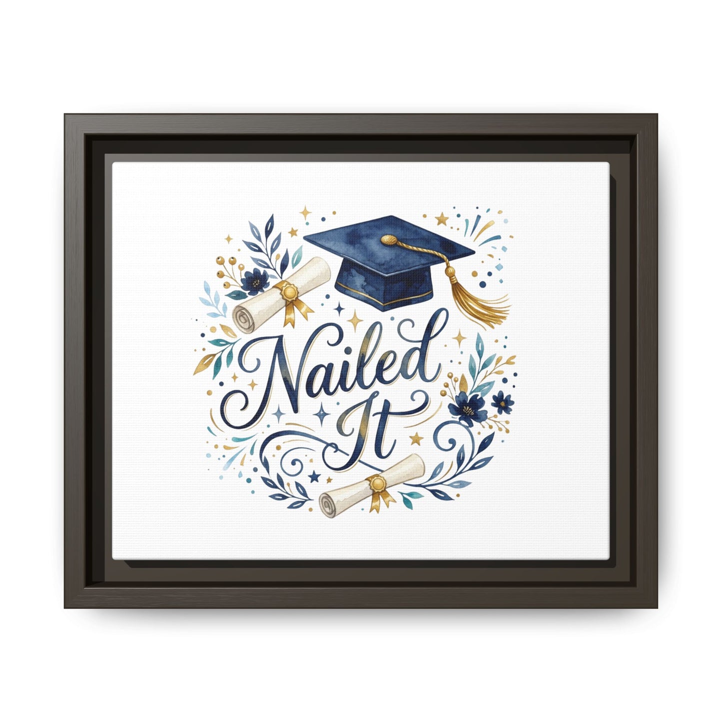 Nailed It Graduation Matte Canvas Print (Framed)