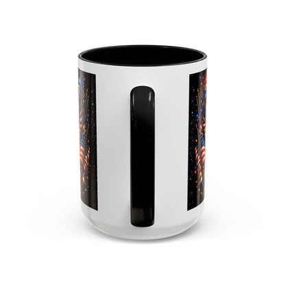 250 Years 1776–2026 Eagle American Flag Accent Coffee Mug — Patriotic Independence Day Gift (11/15oz)