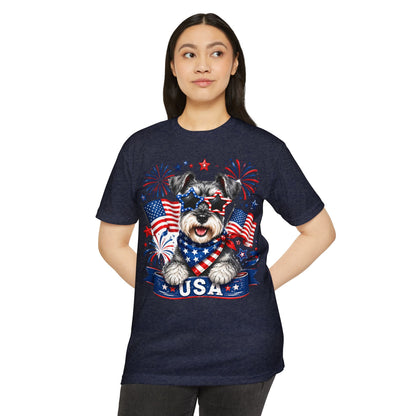 Patriotic Schnauzer USA T-Shirt