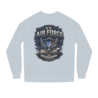 Air Force Crewneck Sweatshirt - U.S. Military Emblem Graphic