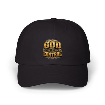 God Is In Control Embroidered Dad Cap — Christian Baseball Hat