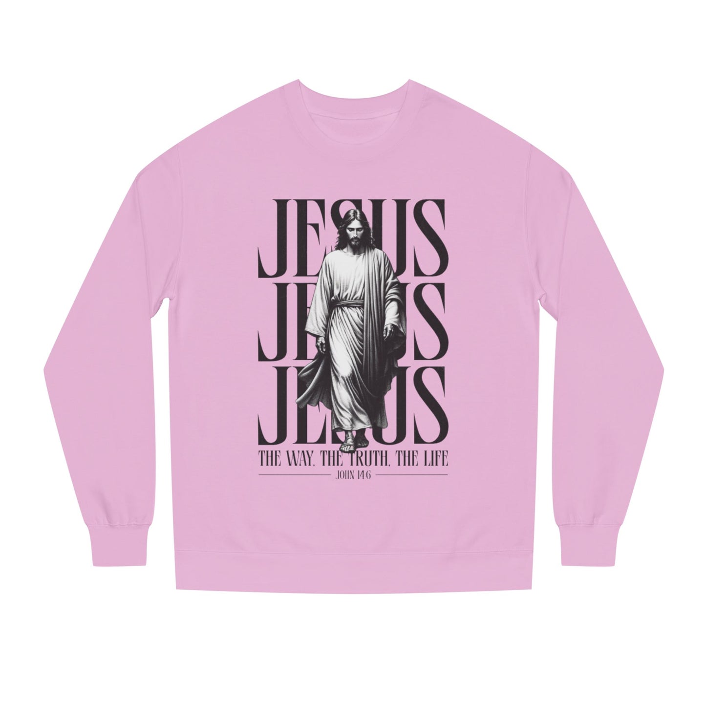 Jesus Graphic Sweatshirt — 'The Way The Truth The Life' Christian Crewneck