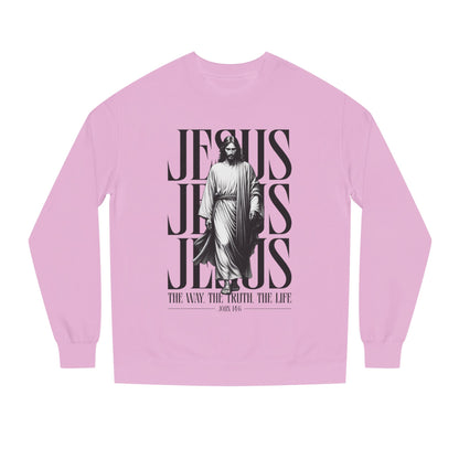 Jesus Graphic Sweatshirt — 'The Way The Truth The Life' Christian Crewneck