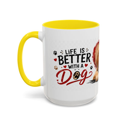 Pawsitive Vibes Coffee Mug - "Wag More, Worry Less" Dog Lover Accent Mug