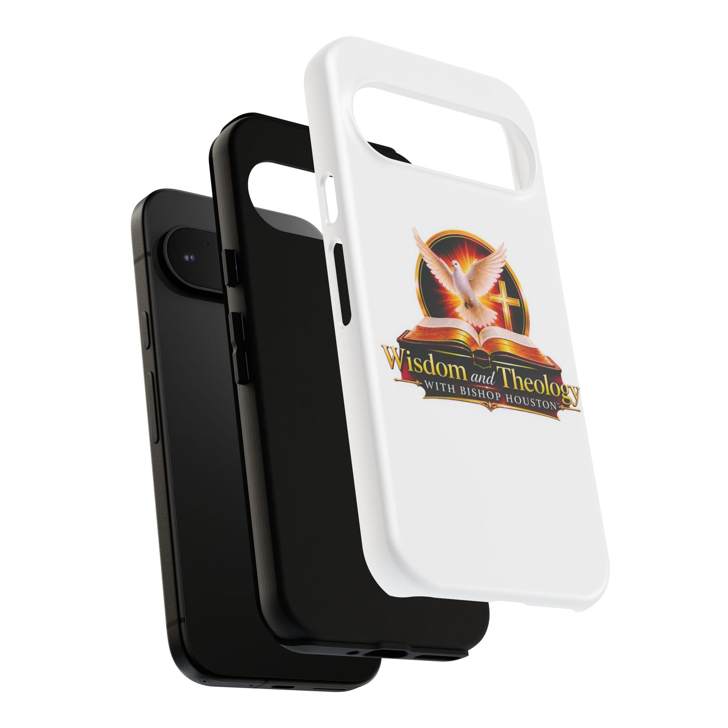 Wisdom and Theology Phone Case — Christian Dove & Cross Protective Tough Case