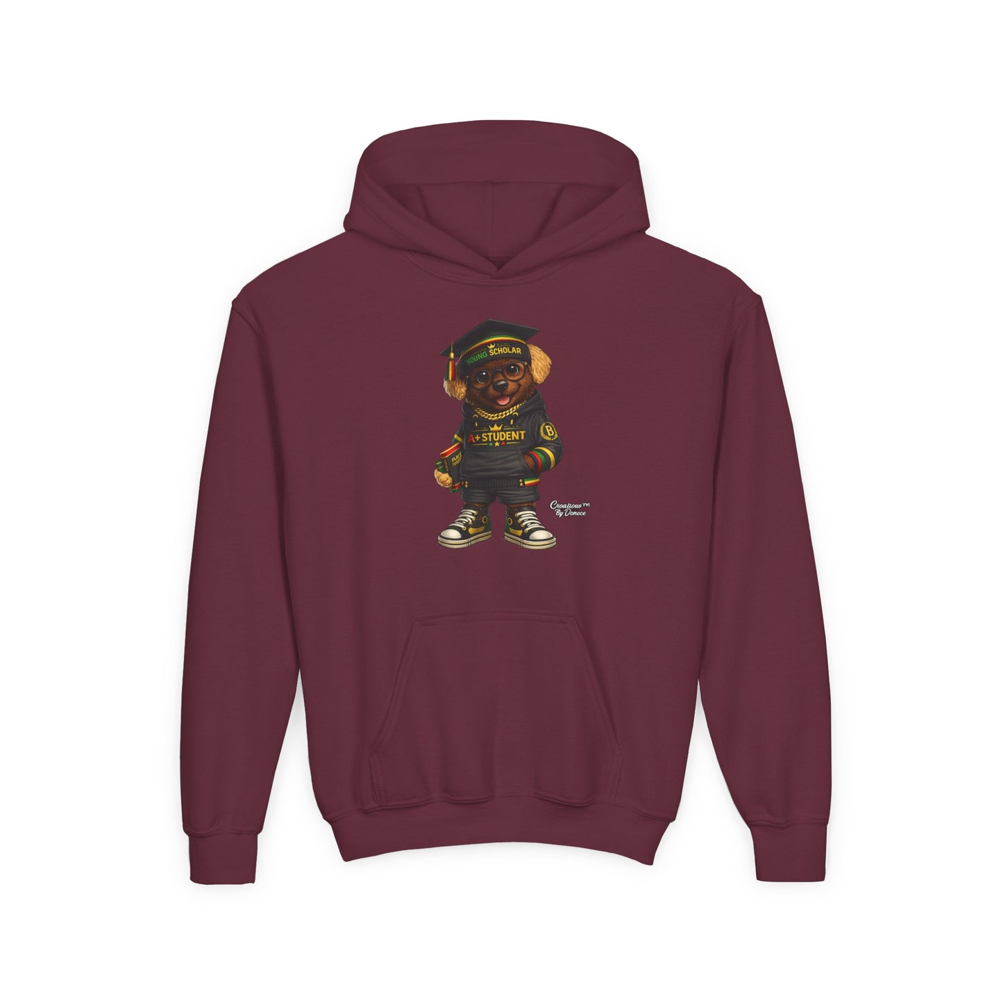 Youth Graduation Bear Hoodie – "Future Student" Cute Cap & Gown Sweatshirt