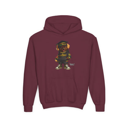 Youth Graduation Bear Hoodie – "Future Student" Cute Cap & Gown Sweatshirt