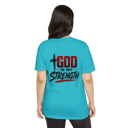 God Is My Strength T-Shirt — Christian Faith Inspirational Tee