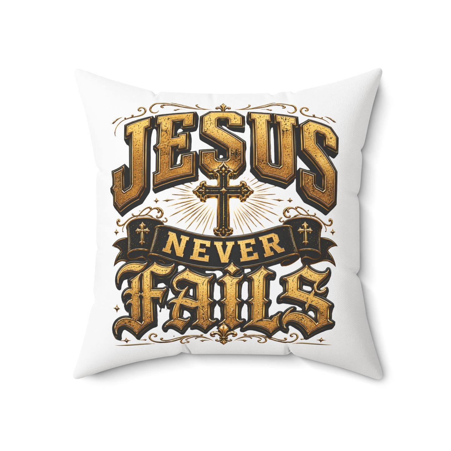 Jesus Never Fails Decorative Pillow