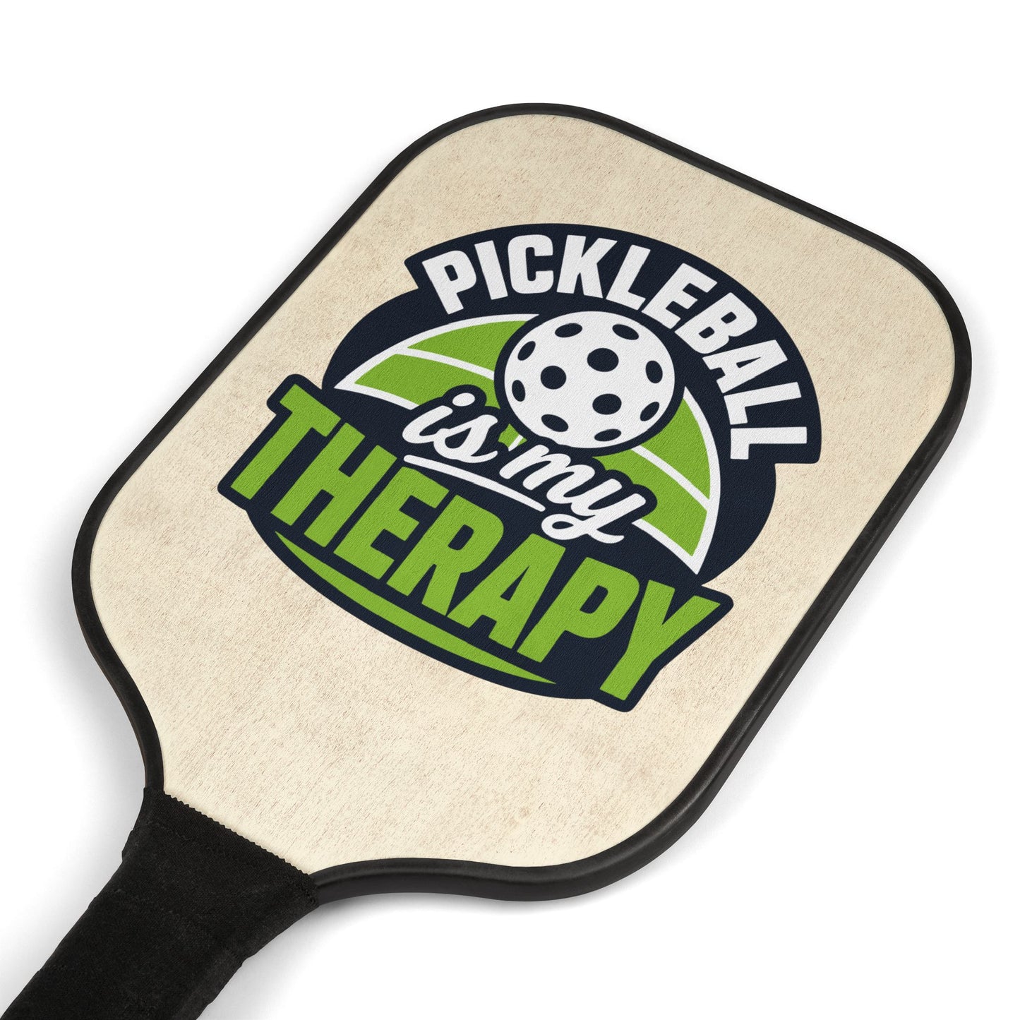 Pickleball Paddle Set – “Pickleball Is My Therapy” Paddle & Balls Kit