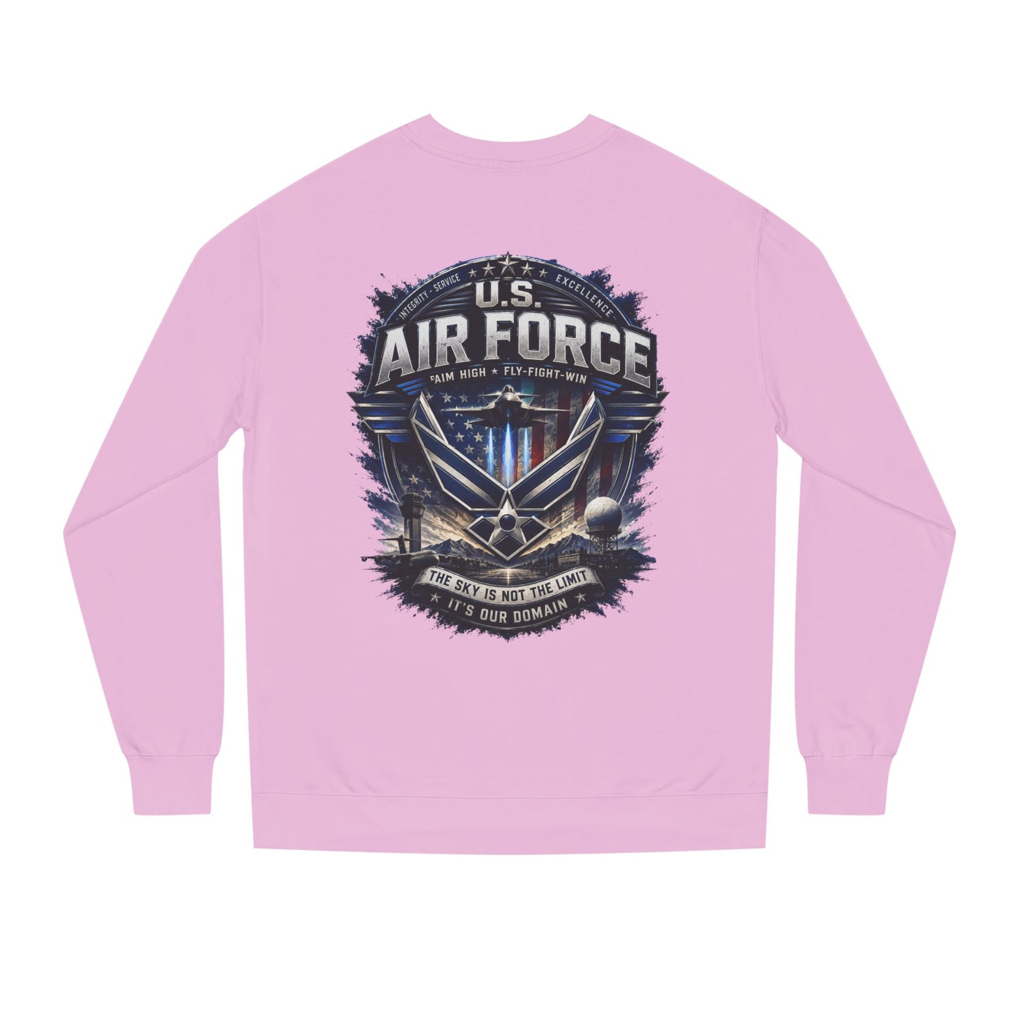 Air Force Crewneck Sweatshirt - U.S. Military Emblem Graphic