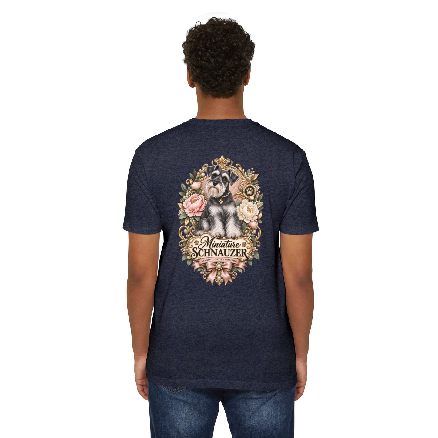 Miniature Schnauzer Floral T‑Shirt