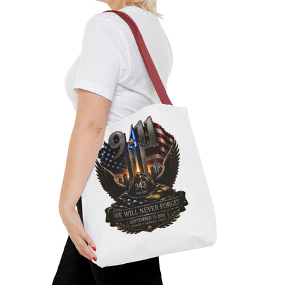9/11 Memorial Tote Bag — "We Will Never Forget" Tribute Tote