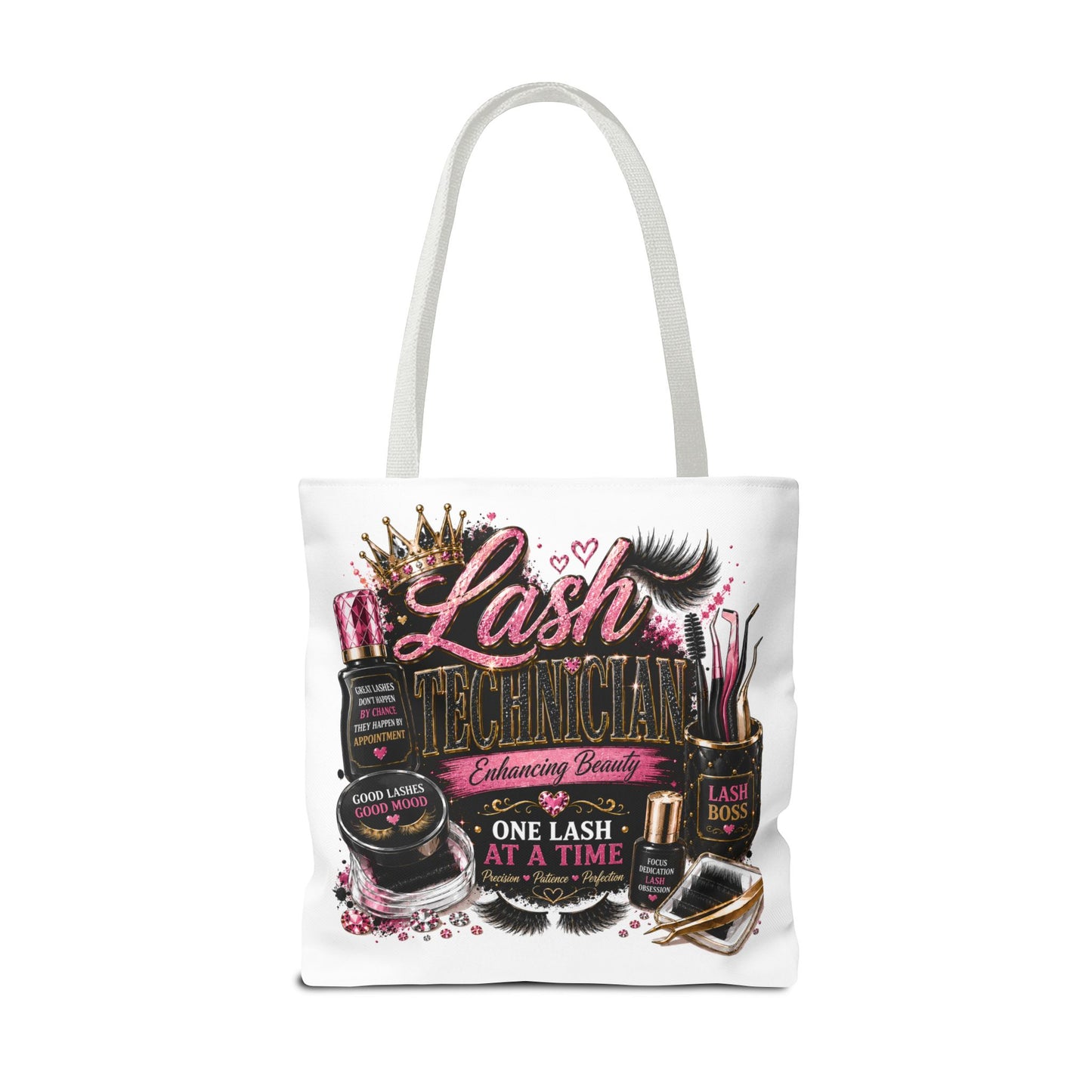 Lash Technician Tote Bag – 'One Lash at a Time' Beauty Cosmetics Canvas Tote