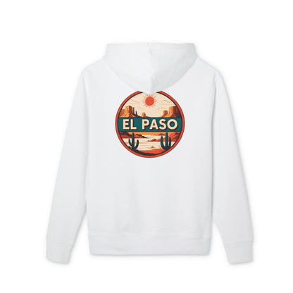 El Paso Desert Badge Hoodie — Retro Southwest Travel Pullover