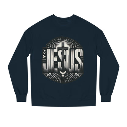 Jesus Graphic Sweatshirt — Vintage Religious Cross & Lamb Crewneck