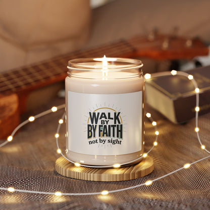 Walk By Faith Soy Candle | Christian Streetwear, Bold Type