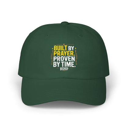 Dad Cap — "Built By Prayer, Proven By Time" Embroidered Christian Baseball Hat