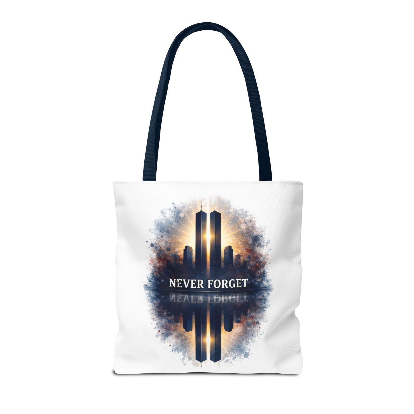 Never Forget Memorial Tote Bag — 9/11 Tribute Skyline All-Over Print
