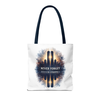 Never Forget Memorial Tote Bag — 9/11 Tribute Skyline All-Over Print