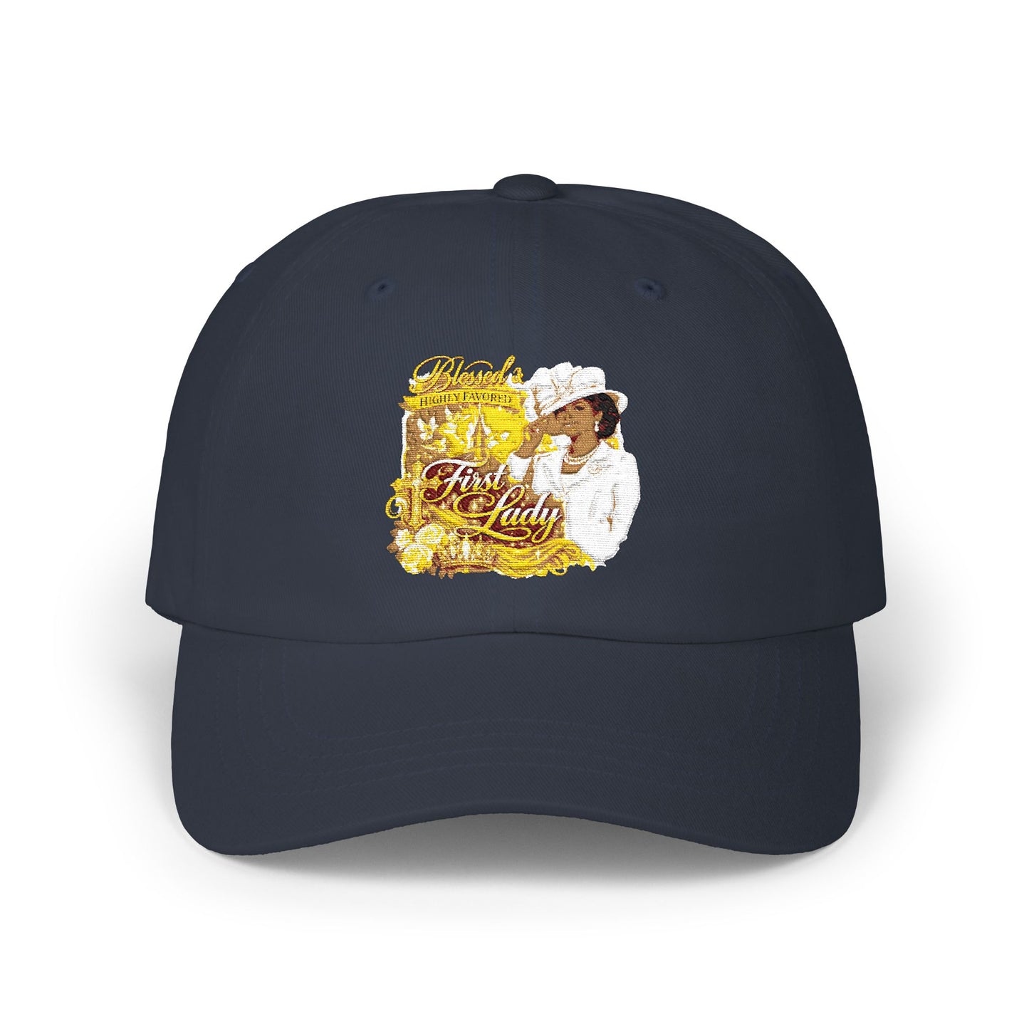 Dad Cap with Vintage Gold 'Classic' Portrait — Retro Father's Day Baseball Hat