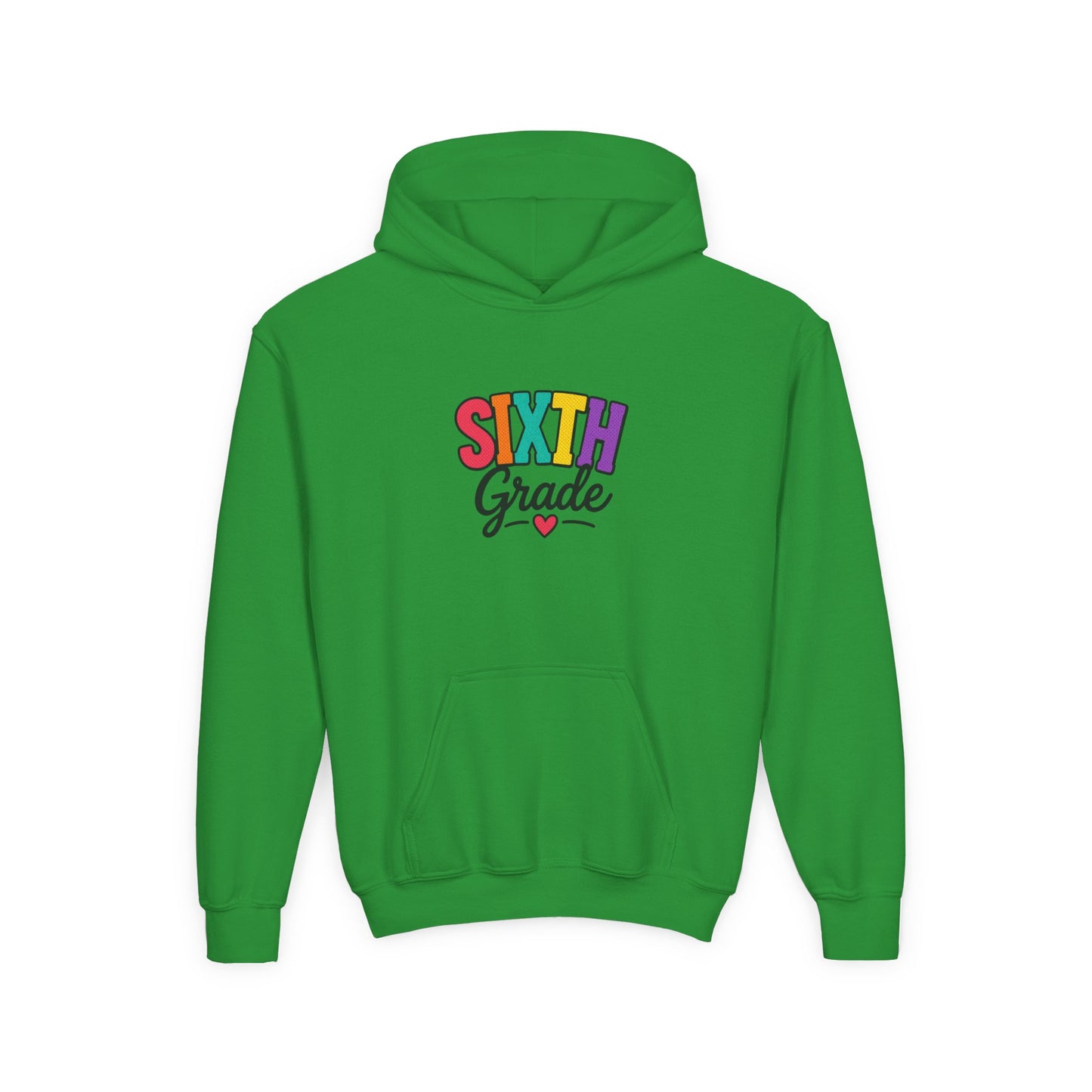 Sixth Grade Kids Hoodie – Colorful Back-to-School Sweatshirt