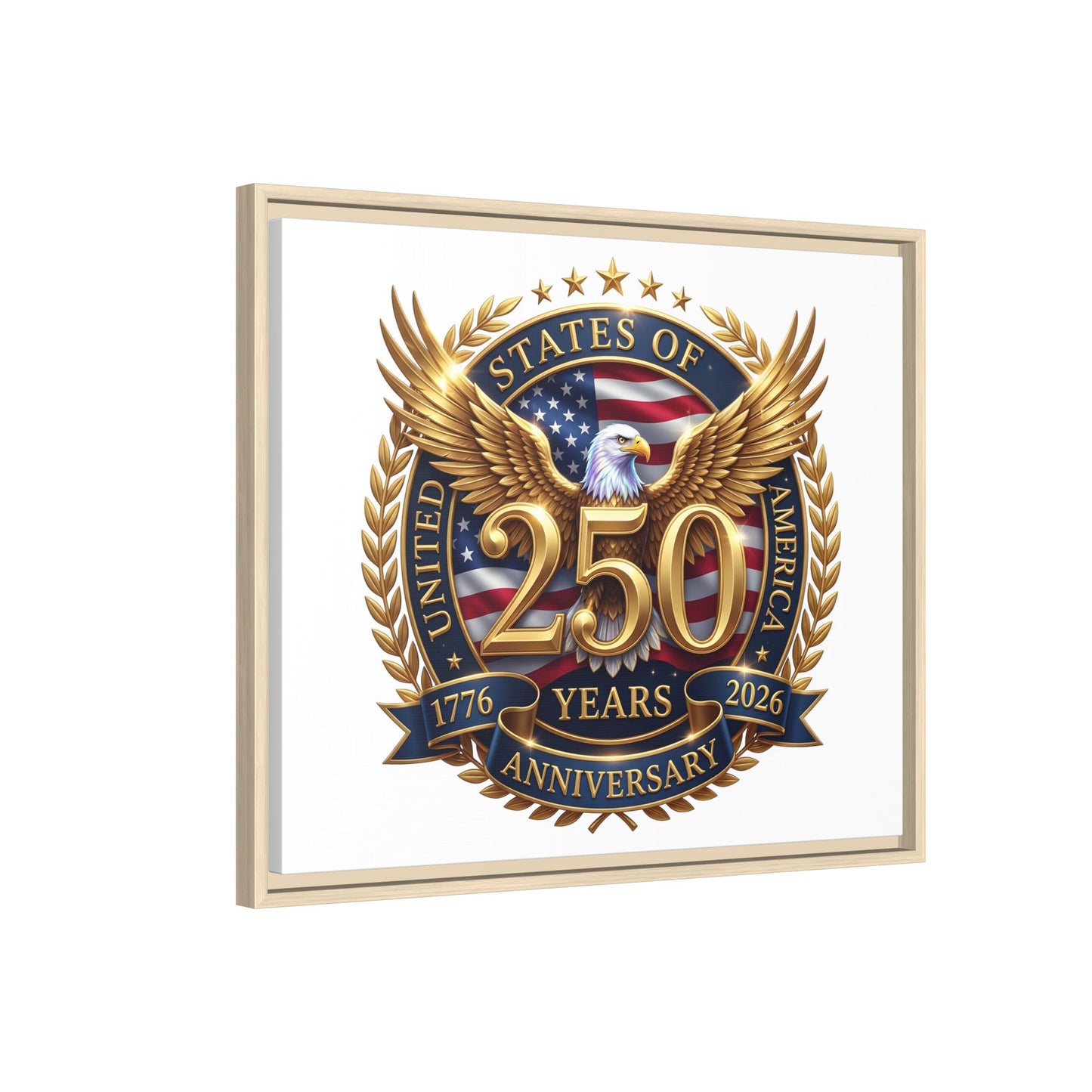 250th United States Anniversary Framed Canvas Print
