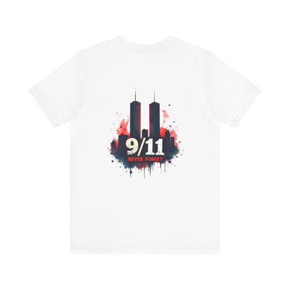 9/11 Never Forget T-Shirt — World Trade Center Memorial Tee