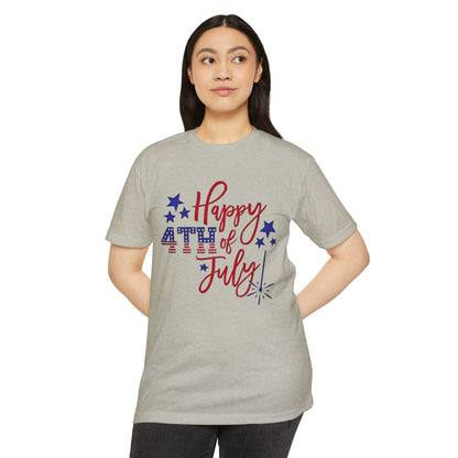 Happy 4th of July T‑Shirt — Patriotic Stars & Fireworks Tee