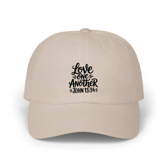 Dad Cap - "Love One Another" John 13:34 Embroidered Christian Baseball Hat