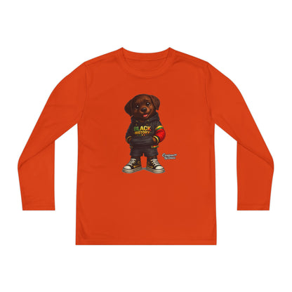 Kids Long Sleeve Tee — Rasta Teddy 'Black Excellence' Graphic