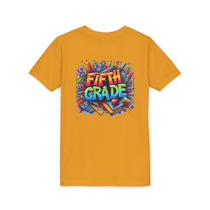 Fifth Grade Kid's Tee - Colorful School Supplies Back to School T-Shirt